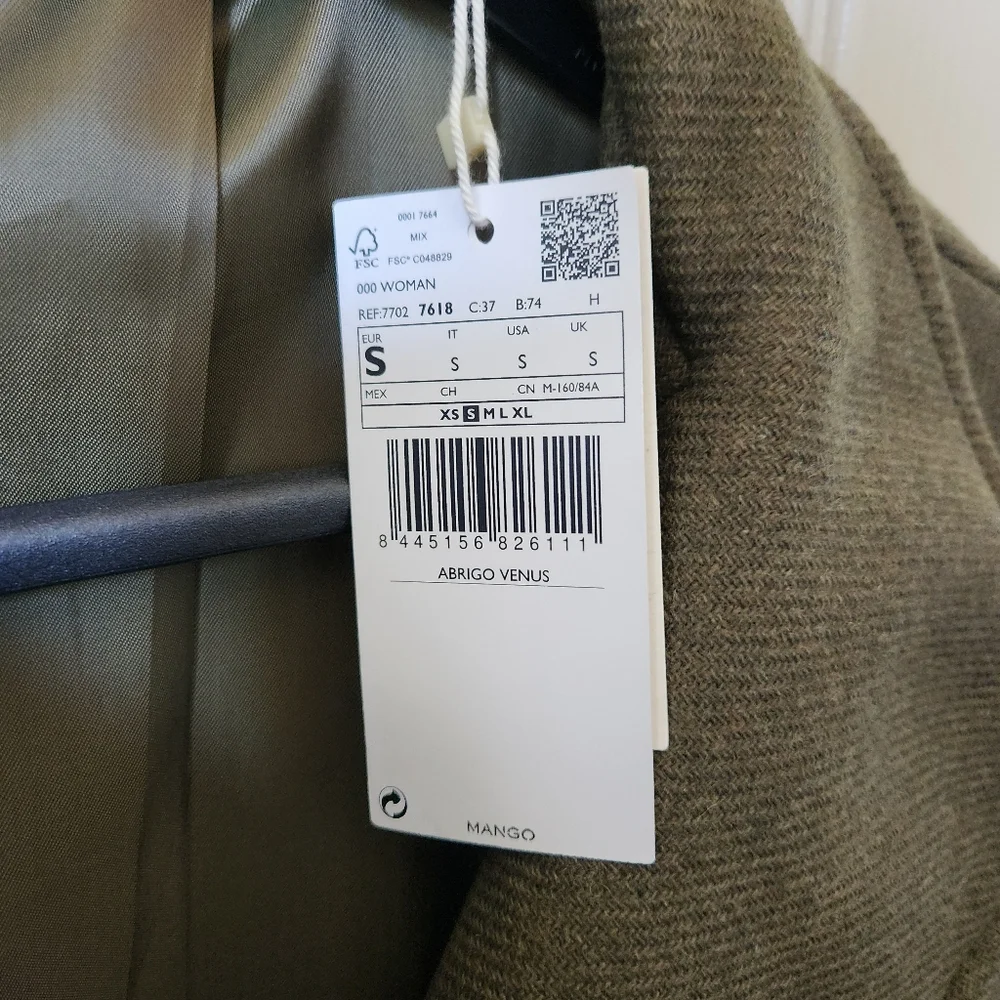 NWT Mango Woolen Coat size S - Picture 9 of 9